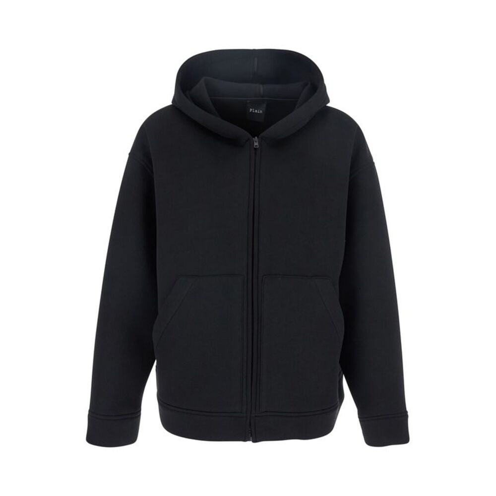 Plain Women Crepe Neoprene Accoppiato Hooded Jacket